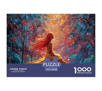 Sinoshow_24085_a_Red-Haired_Woman_with_Long_Hair_Sits_on_The_ed_e637dee9-23ac-4639-96d3-13839eecf651_1 1000 Piezas Jigsaw Puzzle Difícil, Desafiante, Casi Imposible Rompecabezas, Juego Familiar Anti-