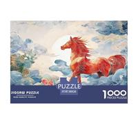 Sinoshow_24085_a_Red_Horse_is_Standing_on_The_Clouds_Vector_Ill_e4af0fa8-7195-47d5-b4d9-fdfb712d9239_1 1000 Piezas Rompecabezas Difícil, Desafiante, Casi Imposible Juego De Rompecabezas, Juguetes Edu