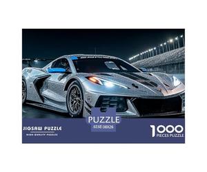 Sinoshow_24085_a_Silver-Gray_widebody_Corvette_c8r_gt2_Race_Car_ed8b2907-5f3c-4244-b039-fb6478479fda_2 1000 Piezas Rompecabezas Estimulante Y Educativo Rompecabezas, Juego Familiar Anti-Estrés, Regal