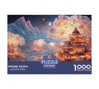 Sinoshow_24085_a_Small_Village_by_The_River_with_Icebergs_Float_fff36a4b-5f3b-4303-851d-8a73b3f407c7_2 1000 Piezas Rompecabezas Estimulante Y Educativo Rompecabezas, Imágenes Vi