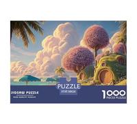 Sinoshow_24085_a_Sunny_Beach_Scene_with_Palm_Trees_Flowers_and__7e839259-aa55-4086-9443-a40d01e56983_1 1000 Piezas Rompecabezas Estimulante Y Educativo Juego De Rompecabezas, Juego Familiar Anti-Estr