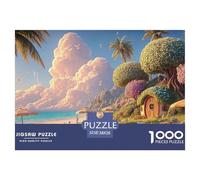 Sinoshow_24085_a_Sunny_Beach_Scene_with_Palm_Trees_Flowers_and__7e839259-aa55-4086-9443-a40d01e56983_3 1000 Piezas Rompecabezas Difícil, Desafiante, Casi Imposible Rompecabezas