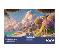 Sinoshow_24085_a_Sunny_Beach_Scene_with_Palm_Trees_Flowers_and__c485dfd1-003a-4a70-9655-d3216e037c10_2 1000 Piezas Rompecabezas Estimulante Y Educativo Juego De Rompecabezas, Juguetes Educativos Únic