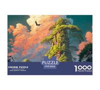 Sinoshow_24085_a_Tall_Building_Covered_in_Trees_and_Vines_in_TH_e916ff6d-0332-4112-b9a0-4ae74c23ae3d_3 1000 Piezas Rompecabezas Difícil, Desafiante, Casi Imposible Rompecabezas, Juguetes Educativos Ú