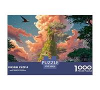 Sinoshow_24085_a_Tall_Building_Covered_in_Trees_and_Vines_in_TH_e916ff6d-0332-4112-b9a0-4ae74c23ae3d_4 1000 Piezas Rompecabezas Difícil, Desafiante, Casi Imposible Rompecabezas