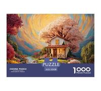 Sinoshow_24085_a_Two-Story_Small_House_with_White_Walls_and_Red_1d4dceb5-6e05-4dca-9d8b-590e73fa8b32_2 1000 Piezas Jigsaw Puzzle Difícil, Desafiante, Casi Imposible Juego De Rompecabezas, Regalo De N