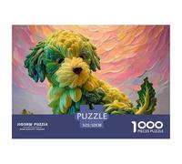 Sinoshow_24085_a_Vegetable_Dog_Green_in_Color_Against_a_White_b_3790986a-89df-4e8a-be5b-04b7fec50e68_4 1000 Piezas Jigsaw Puzzle Difícil, Desafiante, Casi Imposible Rompecabezas, Juego Familiar Anti-