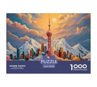 Sinoshow_24085_a_Vibrant_Digital_Painting_of_The_Shanghai_skyli_1a0ba3b2-cf2d-4b77-8f60-cea972158d5e_4 1000 Piezas Jigsaw Puzzle Difícil, Desafiante, Casi Imposible Rompecabezas, Juego Familiar Anti-