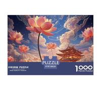 Sinoshow_24085_a_Vibrant_Painting_of_Pink_Lotus_Flowers_and_gre_13d16ea0-3e07-466d-93a1-34dad0b1ca79_1 1000 Piezas Rompecabezas Difícil, Desafiante, Casi Imposible Rompecabezas, Juego Familiar Anti-E