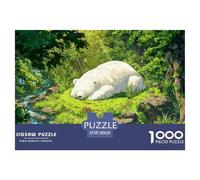 Sinoshow_24085_a_White_Bear_is_Sleeping_in_The_Forest_surrounde_3067b7b0-8b9c-48c8-a392-7d422c897773_3 1000 Piezas Rompecabezas Difícil, Desafiante, Casi Imposible Juego De Rompecabezas, Juguetes Edu