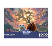 Sinoshow_24085_a_White_Cat_and_a_Brown_Spaniel_Dog_Both_Wearing_bf9e75fe-66a6-474d-80ad-b8e450b0c8bb_1 1000 Piezas Rompecabezas Difícil, Desafiante, Casi Imposible Juego De Rompecabezas, Regalo De Na