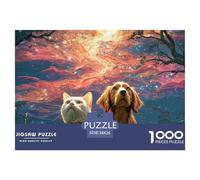 Sinoshow_24085_a_White_Cat_and_a_Brown_Spaniel_Dog._The_Orange__3a78521e-3f76-42d5-bd66-6a56cd42bb9b_1 1000 Piezas Rompecabezas Difícil, Desafiante, Casi Imposible Juego De Rompecabezas, Juguetes Edu