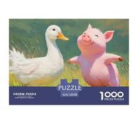 Sinoshow_24085_a_White_Duck_and_a_Pink_Pig_Dancing_in_The_Grass_06b76e8f-ee60-42ad-9394-e84f5082c0a8_3 1000 Piezas Rompecabezas Estimulante Y Educativo Juego De Rompecabezas, Juguetes Educativos Únic