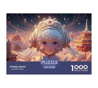 Sinoshow_24085_a_White-Haired_Blue-Eyed_Girl_Wearing_White_and__918b5748-2d18-46d9-9877-017f490773ff_3 1000 Piezas Rompecabezas Estimulante Y Educativo Juego De Rompecabezas, Juego Familiar Anti-Estr