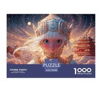 Sinoshow_24085_a_White-Haired_Blue-Eyed_Girl_Wearing_White_and__918b5748-2d18-46d9-9877-017f490773ff_4 1000 Piezas Rompecabezas Estimulante Y Educativo Juego De Rompecabezas, Im