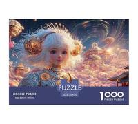 Sinoshow_24085_a_White-Haired_Blue-Eyed_Girl_Wearing_White_and__918b5748-2d18-46d9-9877-017f490773ff_2 1000 Piezas Rompecabezas Difícil, Desafiante, Casi Imposible Juego De Rompecabezas, Juego Famili