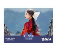 Sinoshow_24085_a_Woman_in_a_Red_Hanfu_with_Her_Back_to_The_Came_d1cb1ad9-32f6-4ddc-be0d-d0f3731e4cef_2 1000 Piezas Rompecabezas Divertido Y Estimulante Juego De Rompecabezas, Im