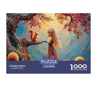 Sinoshow_24085_a_Young_Girl_Stands_in_The_Forest_Wearing_a_Brow_054452c1-8102-4205-8ef4-74e03f6335d5_2 1000 Piezas Jigsaw Puzzle Difícil, Desafiante, Casi Imposible Rompecabezas, Co