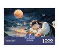 Sinoshow_24085_a_Young_Woman_with_Long_Black_Hair_Sitting_on_a__4997341b-915c-4010-8dad-1c001abbac08_3 1000 Piezas Jigsaw Puzzle Difícil, Desafiante, Casi Imposible Rompecabezas, Juego Familiar Anti-