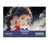 Sinoshow_24085_a_Young_Woman_with_Long_Black_Hair_Wearing_a_Red_4ae3ed6e-1bf8-451b-94bd-1cc37e382904_4 1000 Piezas Jigsaw Puzzle Difícil, Desafiante, Casi Imposible Rompecabezas, Co