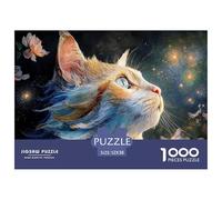 Sinoshow_24085_Beautiful_Cat_in_The_Style_of_Fantasy_Art_glowin_d0c7d7c6-f990-43f7-a5f7-4d8c45d0d806_3 1000 Piezas Jigsaw Puzzle Difícil, Desafiante, Casi Imposible Juego De Rompecabezas, Juguetes Ed