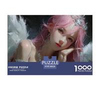 Sinoshow_24085_Beautiful_Pink-Haired_Girl_with_a_Silver_Tiffany_813f503b-049b-47f5-a609-796be7ae3de5_2 1000 Piezas Rompecabezas Difícil, Desafiante, Casi Imposible Rompecabezas, Juego Familiar Anti-E