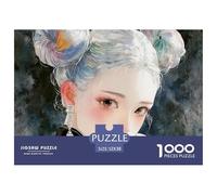 Sinoshow_24085_Chinese_Girl_with_Silver_Hair_Two_Buns_Hairstyle_450b0d7d-7382-4f5b-be45-af3bb5d3843e_2 1000 Piezas Jigsaw Puzzle Difícil, Desafiante, Casi Imposible Juego De Rompecabezas, Juego Famil
