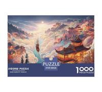 Sinoshow_24085_Chinese_Ink_Painting_a_Small_Village_on_The_Rive_8288d864-2f1d-493d-bdc2-134de0e3dd51_1 1000 Piezas Rompecabezas Difícil, Desafiante, Casi Imposible Juego De Rompecabezas, Juego Famili