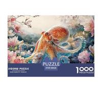 Sinoshow_24085_Colorful_Octopus_with_Vibrant_Flowers_in_The_bac_d5d0acc0-5105-4dea-8a64-3cd6178be1a6_1 1000 Piezas Rompecabezas Estimulante Y Educativo Juego De Rompecabezas, Juguetes Educativos Únic