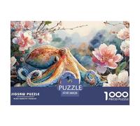 Sinoshow_24085_Colorful_Octopus_with_Vibrant_Flowers_in_The_bac_d5d0acc0-5105-4dea-8a64-3cd6178be1a6_3 1000 Piezas Rompecabezas Difícil, Desafiante, Casi Imposible Juego De Rompecabezas, Juego Famili