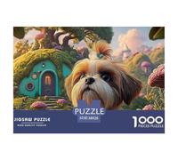 Sinoshow_24085_Colorful_Painting_of_a_Cute_shih_tzu_Puppy_in_TH_35106c3d-6920-4433-864d-bdeeb09d8271_4 1000 Piezas Rompecabezas Divertido Y Estimulante Juego De Rompecabezas, Juguetes Educativos Únic