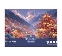 Sinoshow_24085_Colorful_Valley_with_Stream_Houses_Made_of_Color_ec7a09a8-70f8-491b-839f-b62682d5540d_1 1000 Piezas Rompecabezas Estimulante Y Educativo Rompecabezas, Juguetes Educativos Únicos Y Esti