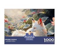 Sinoshow_24085_Cute_White_Nine-Tailed_Fox_with_Red_Fur_and_Yell_e773085d-9c37-47cc-8638-4331a7876dd8_3 1000 Piezas Rompecabezas Difícil, Desafiante, Casi Imposible Rompecabezas, Juego Familiar Anti-E