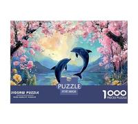 Sinoshow_24085_Dolphins_Leaping_out_of_The_Water_Surrounded_by__5b37d1ee-2861-414e-a6a0-baacc1db590d_1 - 副本 1000 Piezas Rompecabezas Difícil, Desafiante, Casi Imposible Juego De Rompecabezas, Juego F