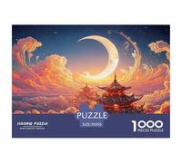 Sinoshow_24085_Full_Moon_with_Crescent_in_The_Sky_Above_Clouds__288fe611-29d0-4c91-893b-7cd85deba4b1_3 1000 Piezas Rompecabezas Estimulante Y Educativo Juego De Rompecabezas, Im