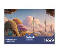 Sinoshow_24085_Gentle_Breeze_Modern_Architecture_in_The_distanc_d3fd8ad6-f224-4530-b4c9-1013424ad916_2 1000 Piezas Rompecabezas Difícil, Desafiante, Casi Imposible Juego De Rompecabezas, Juguetes Edu