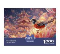 Sinoshow_24085_Gouache_Illustration_of_an_American_Robin_perche_cdfb2b6d-fbc8-4006-88bb-7d9748e0c329_2 1000 Piezas Rompecabezas Estimulante Y Educativo Rompecabezas, Juego Familiar Anti-Estrés, Regal