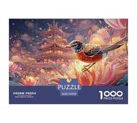 Sinoshow_24085_Gouache_Illustration_of_an_American_Robin_perche_cdfb2b6d-fbc8-4006-88bb-7d9748e0c329_2 1000 Piezas Rompecabezas Estimulante Y Educativo Juego De Rompecabezas, Im