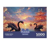 Sinoshow_24085_Oil_Painting_of_Black_Swans_Swimming_in_The_Lake_56017e3a-8978-4979-8d99-c828fe948df6_2 1000 Piezas Rompecabezas Estimulante Y Educativo Rompecabezas, Juguetes Educativos Únicos Y Esti