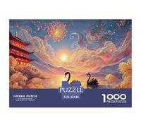 Sinoshow_24085_Oil_Painting_of_Black_Swans_Swimming_in_The_Lake_56017e3a-8978-4979-8d99-c828fe948df6_4 1000 Piezas Rompecabezas Estimulante Y Educativo Juego De Rompecabezas, Juguetes Educativos Únic