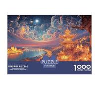 Sinoshow_24085_Painting_of_The_Danube_River_in_Budapest_at_Nigh_adb5d208-8660-49be-87ba-7c367b400815_4 1000 Piezas Rompecabezas Estimulante Y Educativo Juego De Rompecabezas, Juego Familiar Anti-Estr