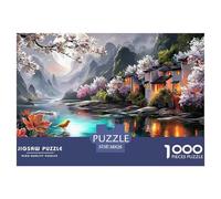 Sinoshow_24085_Picturesque_Countryside_Houses_on_The_Riverbank__dffbe63e-0b59-4657-a89c-4833c07bf6ca_4 (1) 1000 Piezas Rompecabezas Difícil, Desafiante, Casi Imposible Juego De Rompecabezas, Juguetes