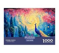 Sinoshow_24085_Pink_Peacock_Colorful_Feathers_Standing_on_The_r_472a048b-5230-4c4a-a2f9-4aab55e4e506_2 1000 Piezas Jigsaw Puzzle Difícil, Desafiante, Casi Imposible Rompecabezas, Juego Familiar Anti-