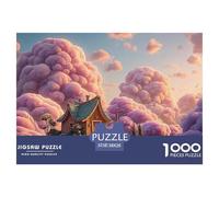 Sinoshow_24085_Pink_Sky_Pink_Clouds_a_House_in_The_Middle_of_TH_65413691-64cf-467f-b275-ede9d1828210_4 1000 Piezas Rompecabezas Difícil, Desafiante, Casi Imposible Juego De Rompecabezas, Juego Famili