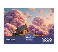 Sinoshow_24085_Pink_Sky_Pink_Clouds_a_House_in_The_Middle_of_TH_65413691-64cf-467f-b275-ede9d1828210_4 1000 Piezas Rompecabezas Estimulante Y Educativo Juego De Rompecabezas, Juego Familiar Anti-Estr
