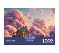 Sinoshow_24085_Pink_Sky_Pink_Clouds_a_House_in_The_Middle_of_TH_65413691-64cf-467f-b275-ede9d1828210_4 1000 Piezas Rompecabezas Difícil, Desafiante, Casi Imposible Rompecabezas