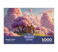 Sinoshow_24085_Pink_Sky_Pink_Clouds_a_House_in_The_Middle_of_TH_65413691-64cf-467f-b275-ede9d1828210_1 1000 Piezas Rompecabezas Difícil, Desafiante, Casi Imposible Rompecabezas, Juego Familiar Anti-E