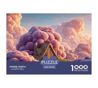Sinoshow_24085_Pink_Sky_Pink_Clouds_a_House_in_The_Middle_of_TH_65413691-64cf-467f-b275-ede9d1828210_2 1000 Piezas Rompecabezas Estimulante Y Educativo Rompecabezas, Juego Familiar Anti-Estrés, Jugue