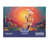 Sinoshow_24085_Red_Background_City_Skyline_of_Hong_Kong_with_WH_bff0dae5-bb17-4197-9e70-2e72144c8147_2 1000 Piezas Jigsaw Puzzle Difícil, Desafiante, Casi Imposible Juego De Rompecabezas, Juego Famil