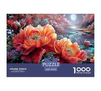 Sinoshow_24085_Red_Peonies_Against_a_Red_Background_an_Oil_Pain_ae422dd9-6ca9-4b41-85be-74dfe4e34676_2 1000 Piezas Rompecabezas Estimulante Y Educativo Rompecabezas, Imágenes Vi